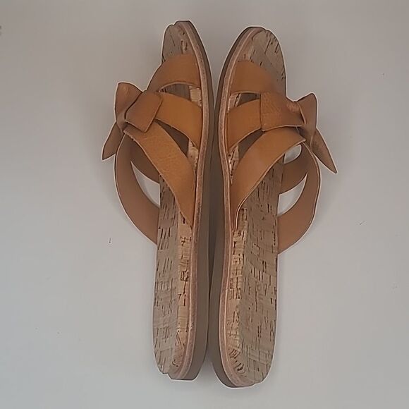 Kork Ease Brigit Slide Slide Sandals Orange Leather Size 10M NWOB - Picture 8 of 16